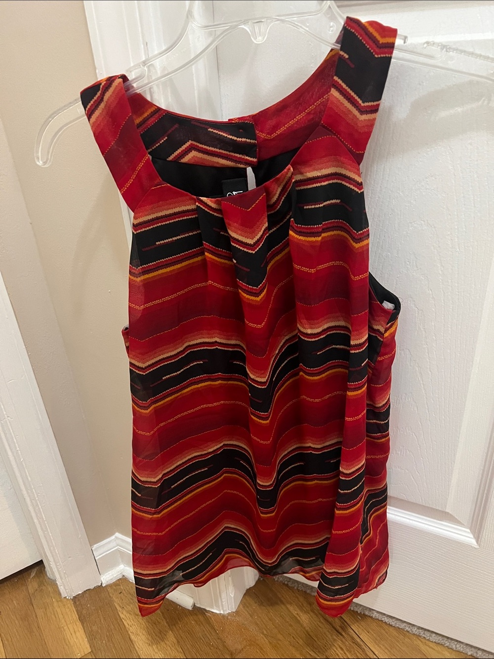 NWOTs Red & Black Striped Sleeveless Tank Top